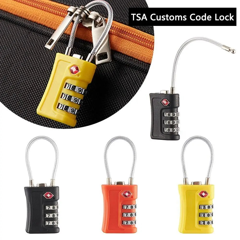 TSA Approved Combination Padlock – Contrast Color Travel Lock