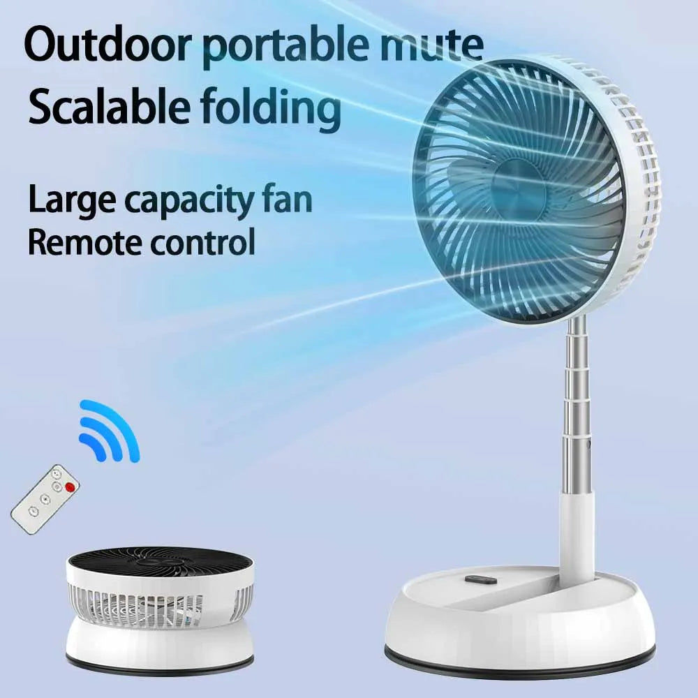 5400mAh Portable Tower Fan – Remote, Oscillating & Telescopic