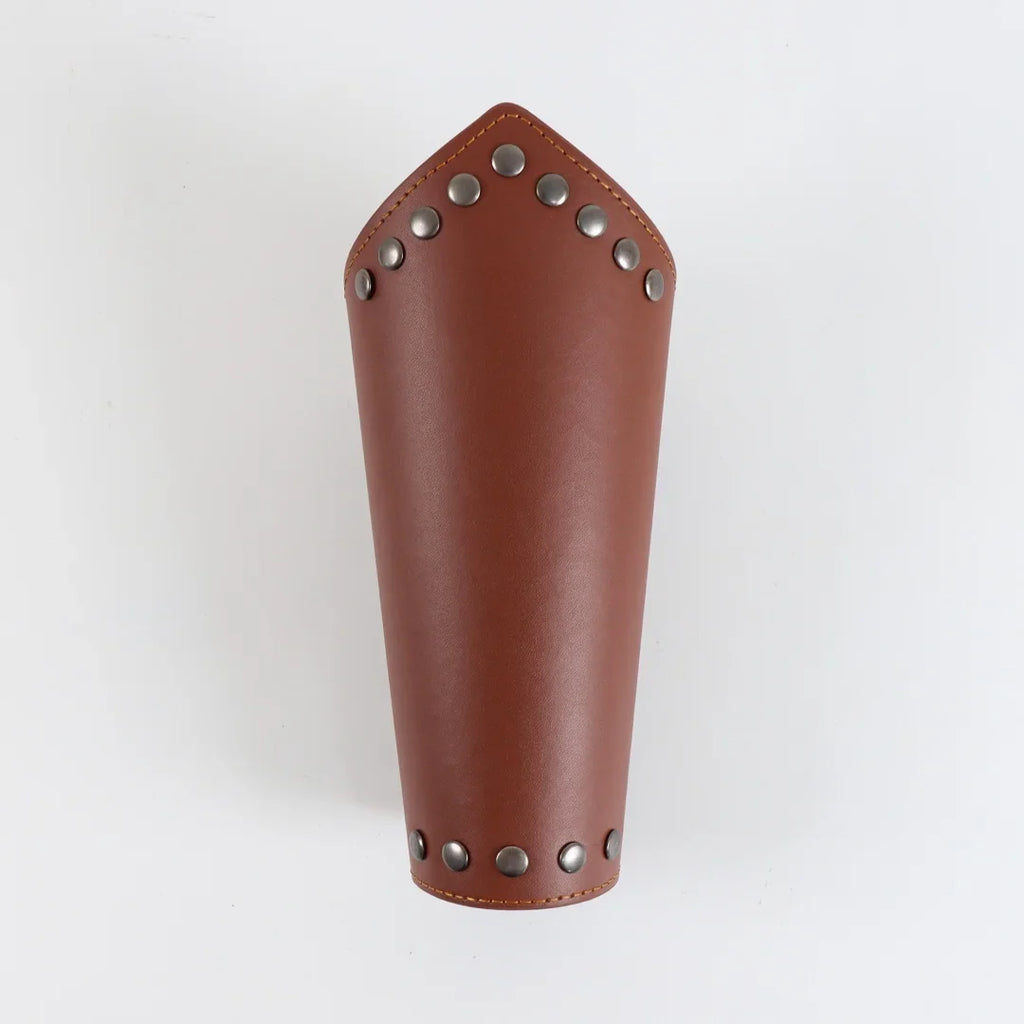 Medieval PU Leather Gauntlet Wristband Arm Bracers Punk Bracer Wrist