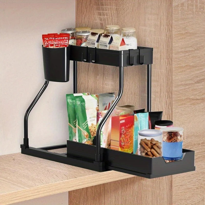 Multi-layer Pull-out Finishing Seasoning Household Kitchen Rack