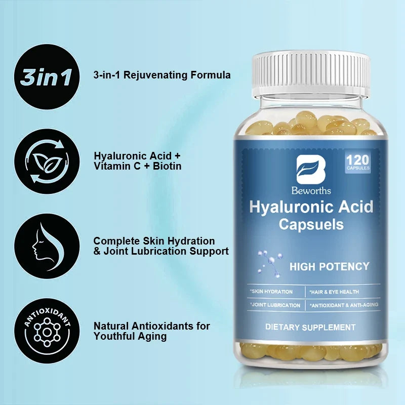 Beworths Hyaluronic Acid Capsules – Skin & Joint Health