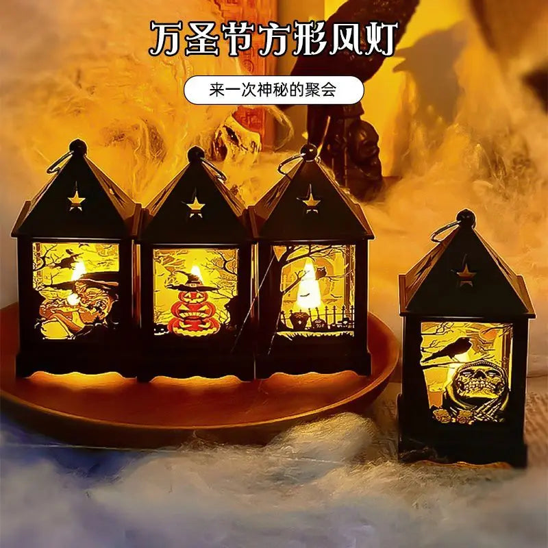 Creative Halloween Portable Pumpkin Wind Lantern Atmosphere Ornaments