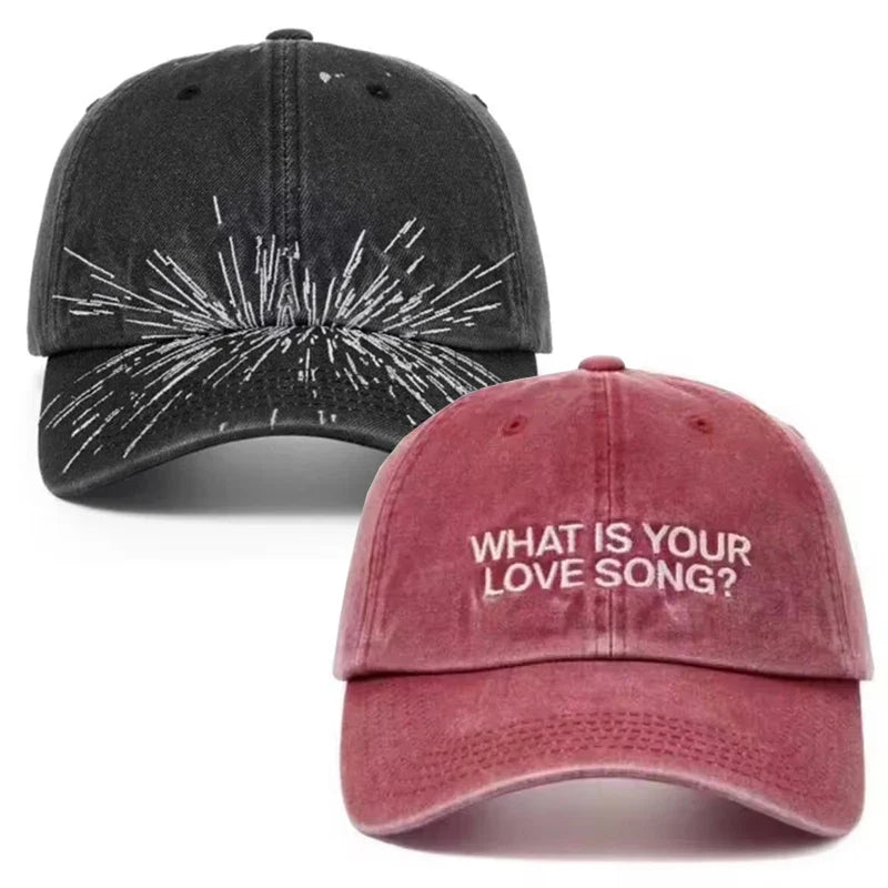 Kpop What Love Song Same Embroidery Baseball Cap Tour Concert Visors