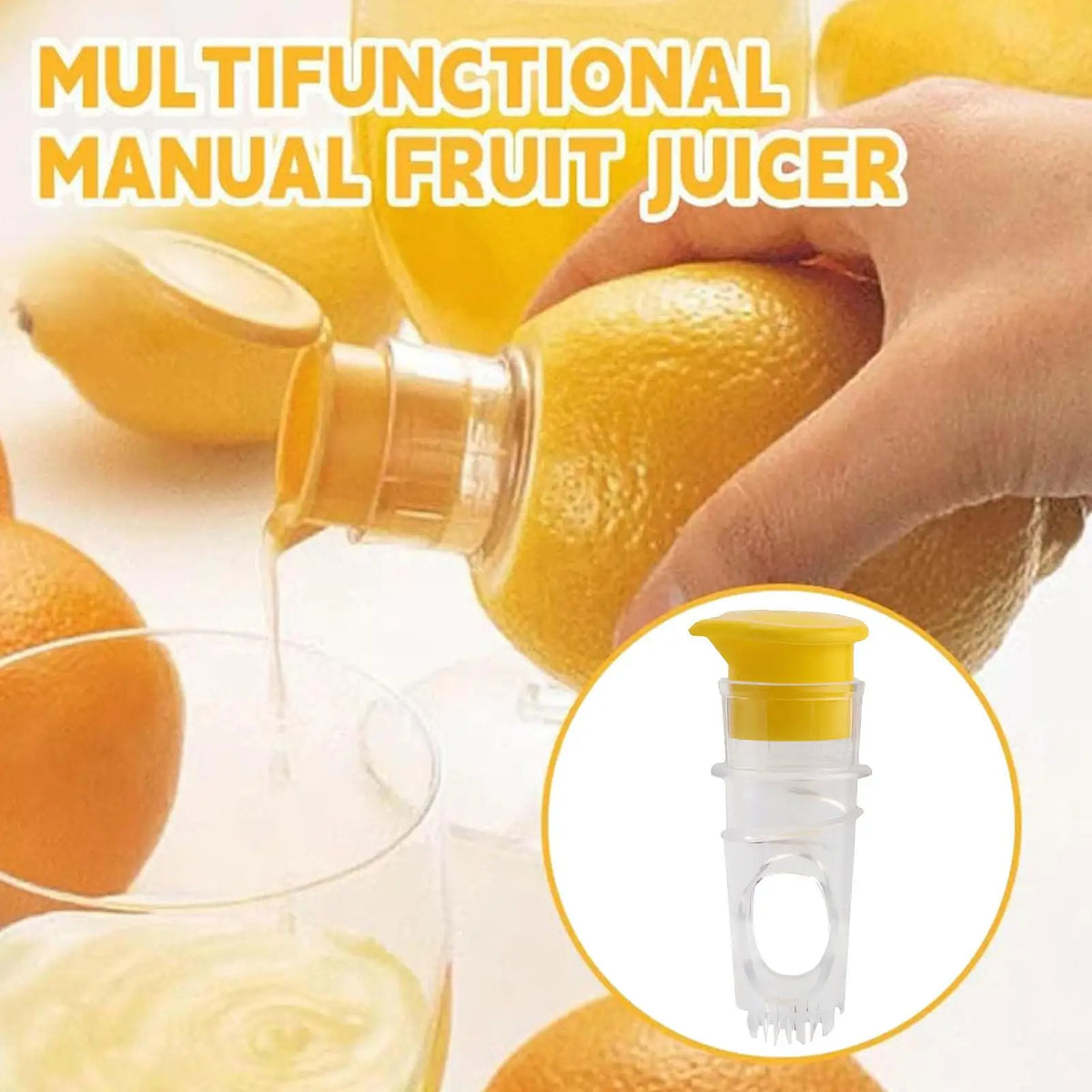 Portable Manual Lemon Squeezer with Filter | Citrus Juicer