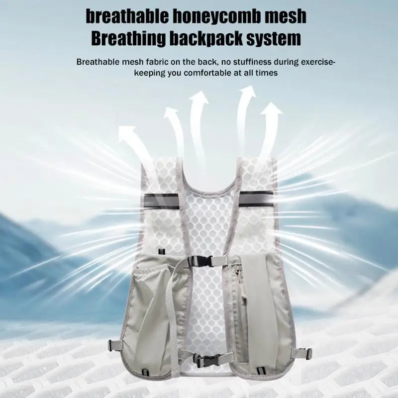 Gray Vest Sling Bag – Lightweight Unisex Crossbody Backpack