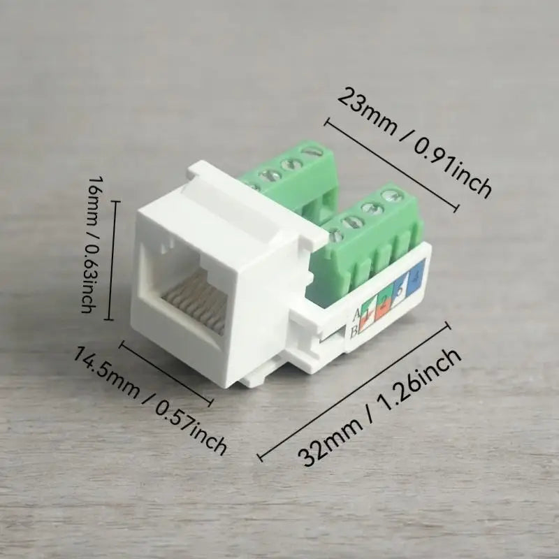 RJ45 CAT6 Shielded Panel Mount Network Socket Module | 1–2 Pack