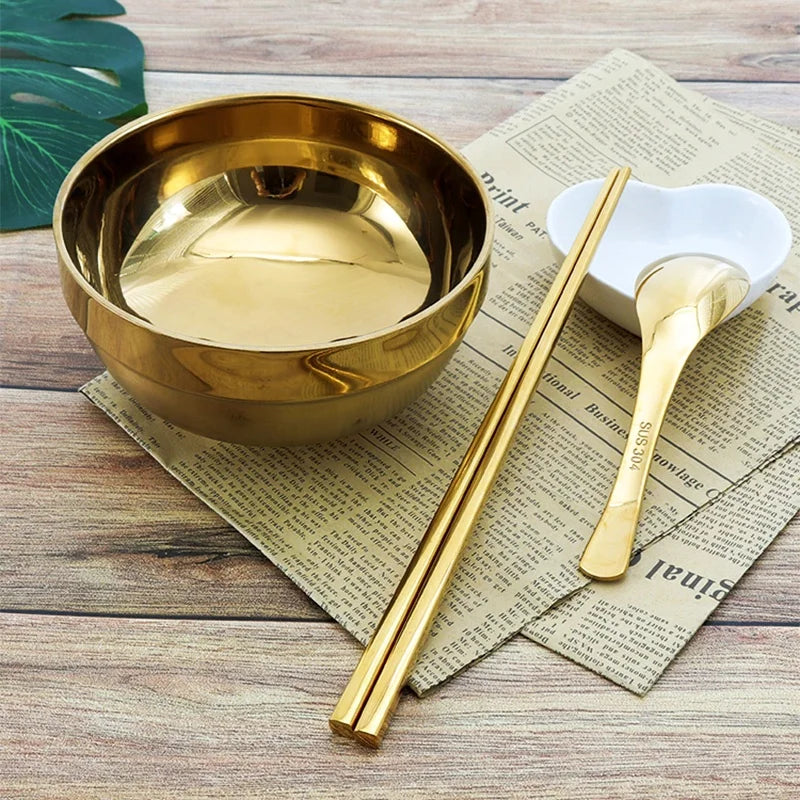 KEMORELA Golden Stainless Steel Bowls – Sushi & Dipping Dishes