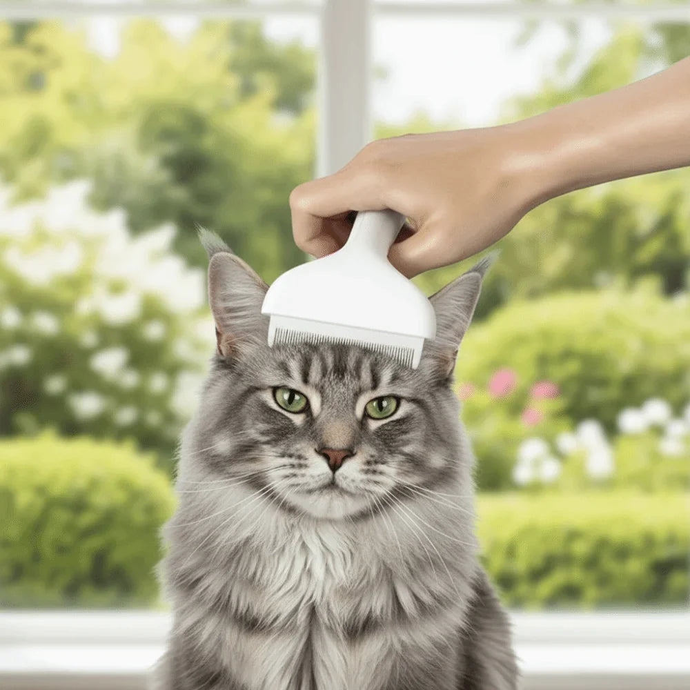 Anti-Knot Pet Grooming Comb | Fine Tooth Cat & Dog Detangler