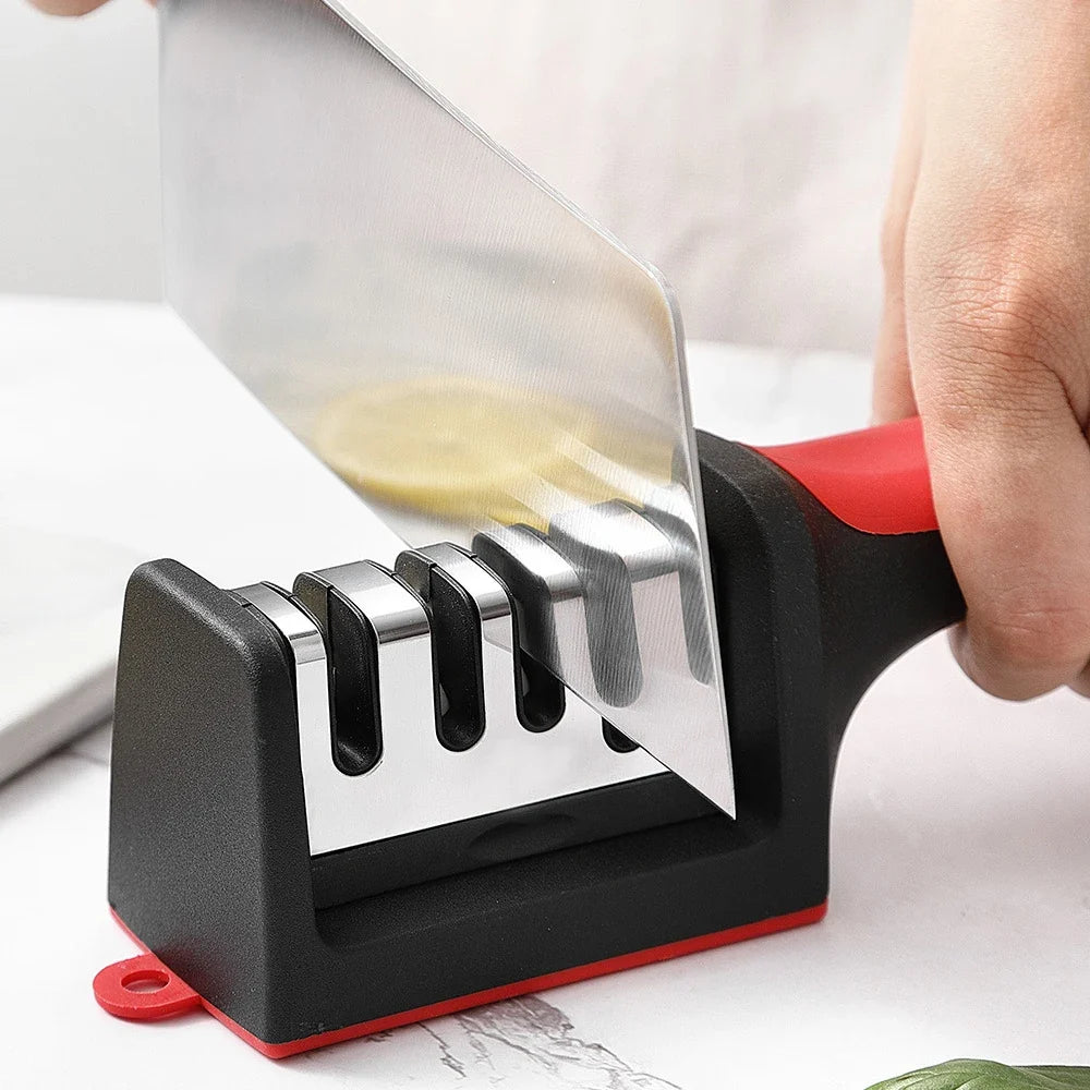 3-Stage Tungsten Steel Knife Sharpener | Stainless Steel