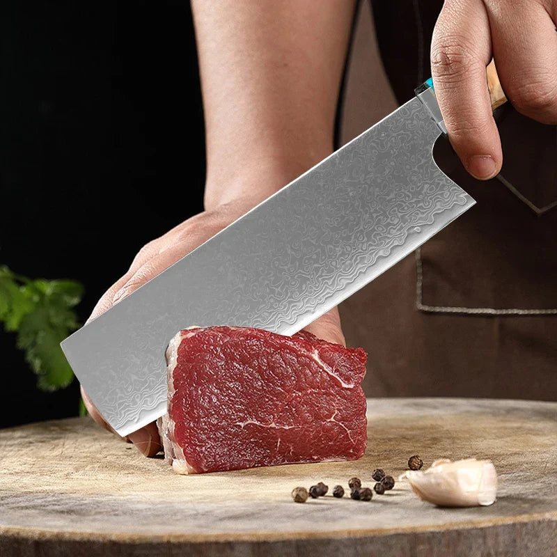 InLeung Damascus Steel Chef Knife – Handmade Japanese Kitchen