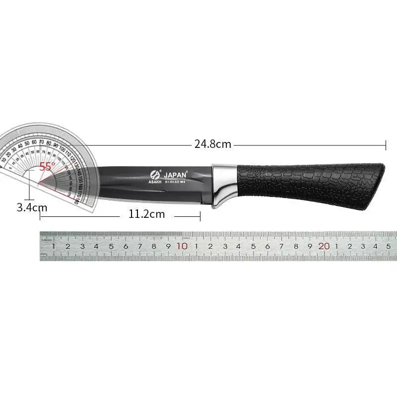 High-Carbon Steel Paring Knife – Sharp Black-Coated Blade