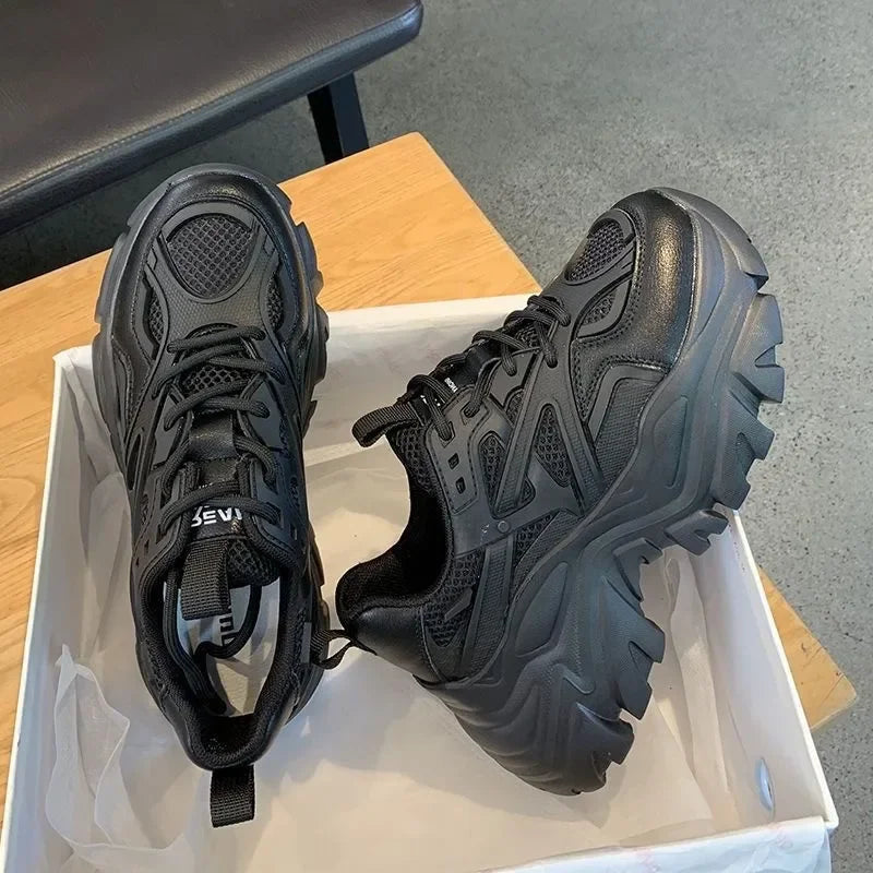 MCDV Women's Patent Leather Platform Sneakers | Height Boost