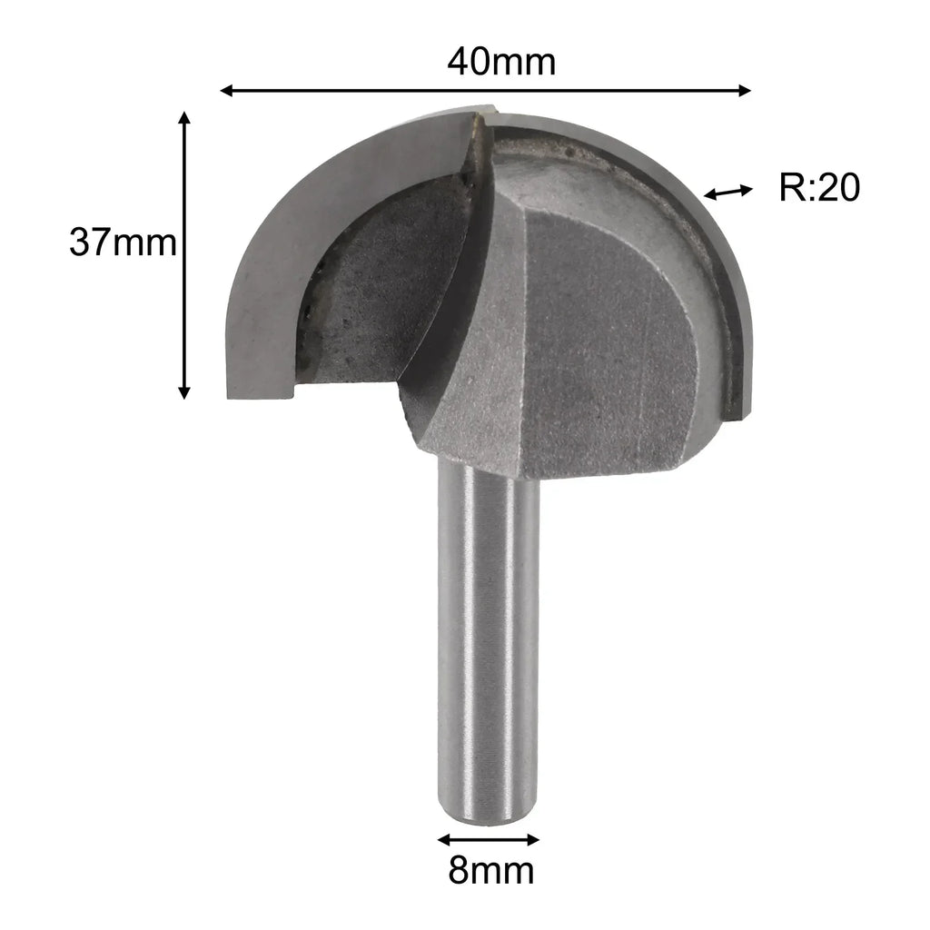 8mm Round Nose Router Bit – Cove Core Box Cutter for Wood