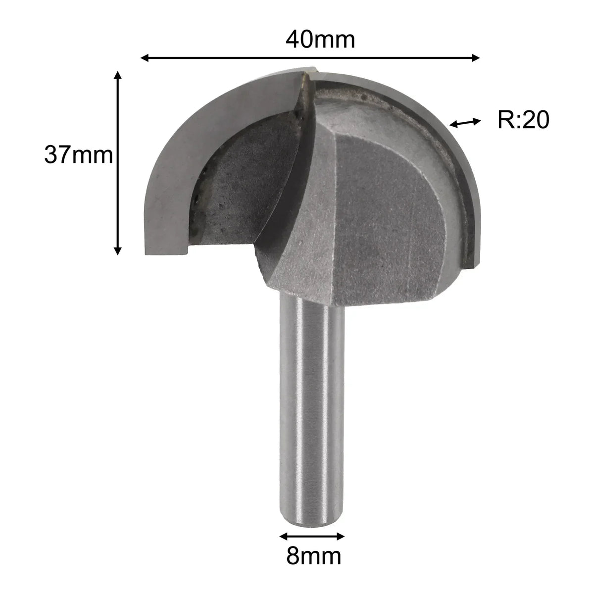 8mm Round Nose Router Bit – Cove Core Box Cutter for Wood