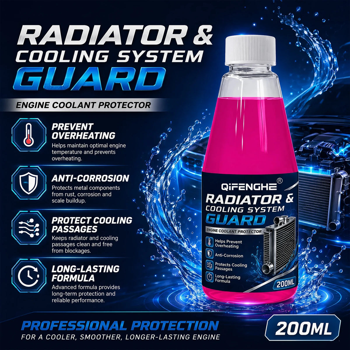 Radiator & Cooling System Guard – Engine Coolant Protector