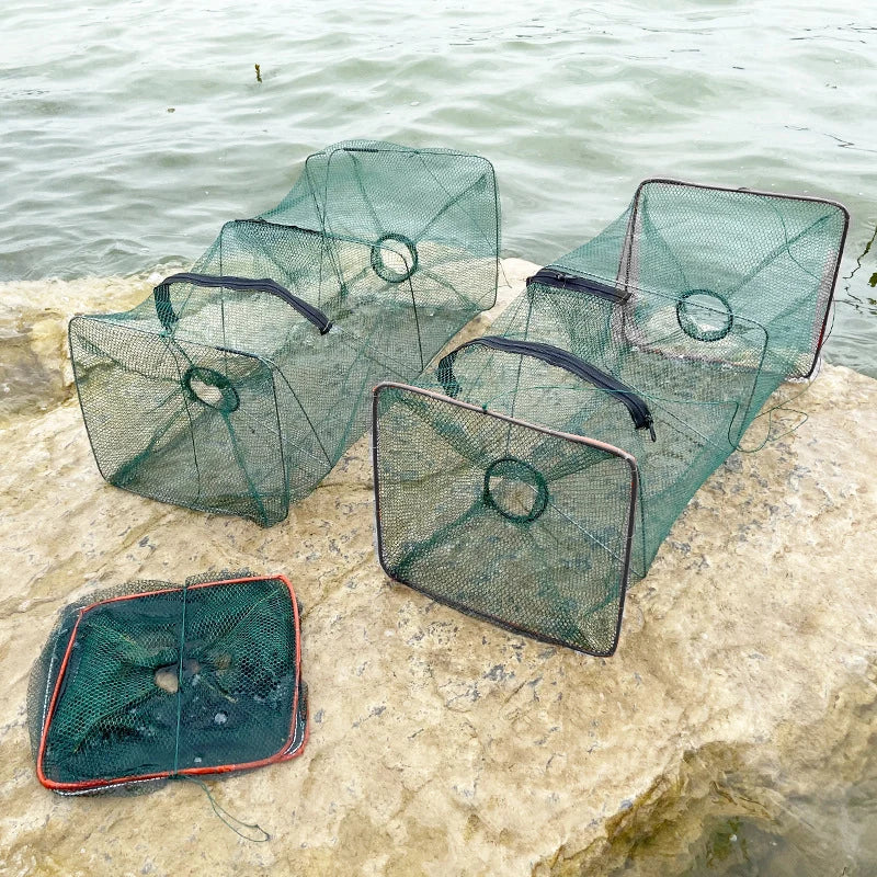 Foldable Crab & Lobster Fishing Trap Net with Bait Bag