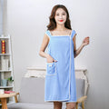 Women's Wearable Coral Velvet Bath Towel Wrap Skirt | Cotton