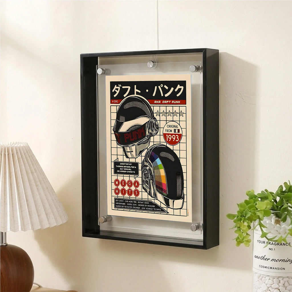 Daft Punk Retro Helmet Acrylic Wall Frame | Square & Rectangle