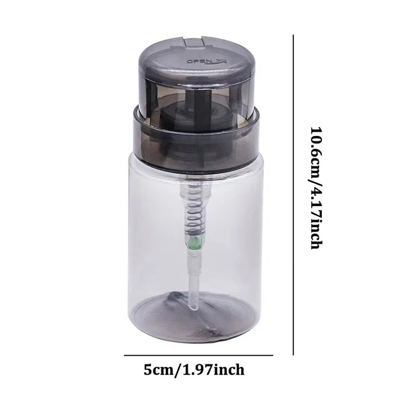 Refillable Press Pump Dispenser Bottle for Nail & Makeup