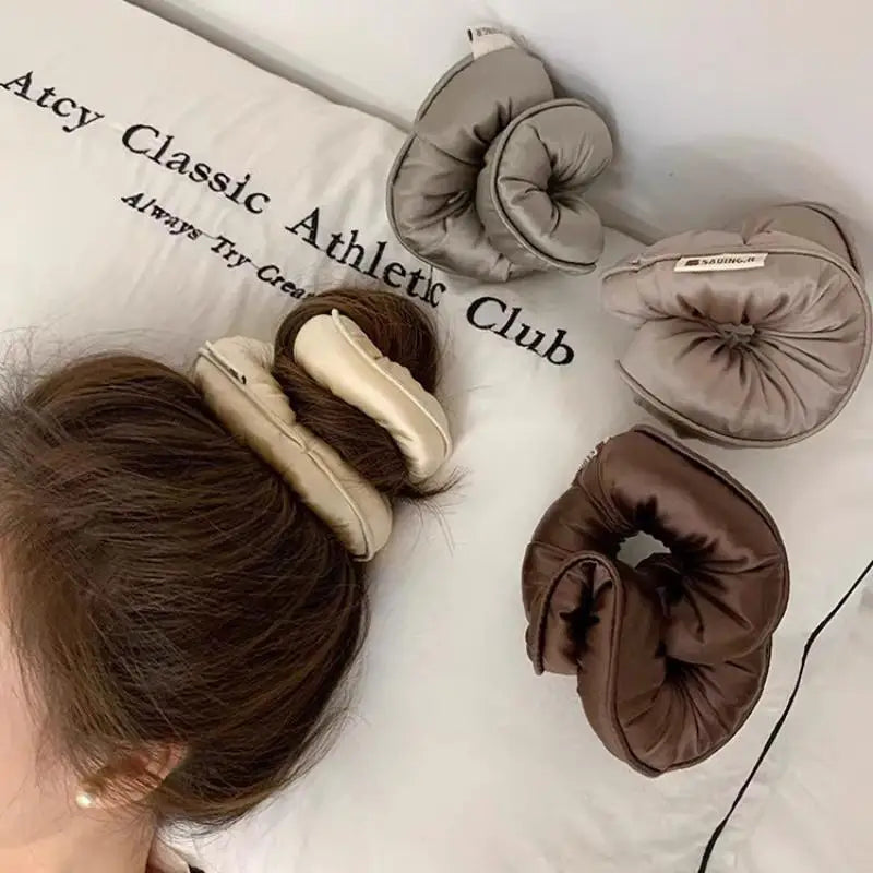 Satin Sponge Hair Scrunchies – Soft Elastic Ponytail Holders