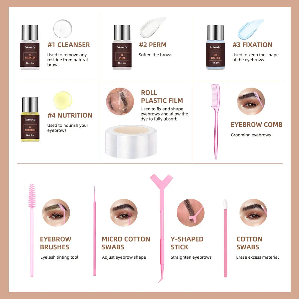 Brow Lamination Kit – Lift, Thicken & Shape Eyebrows at Home