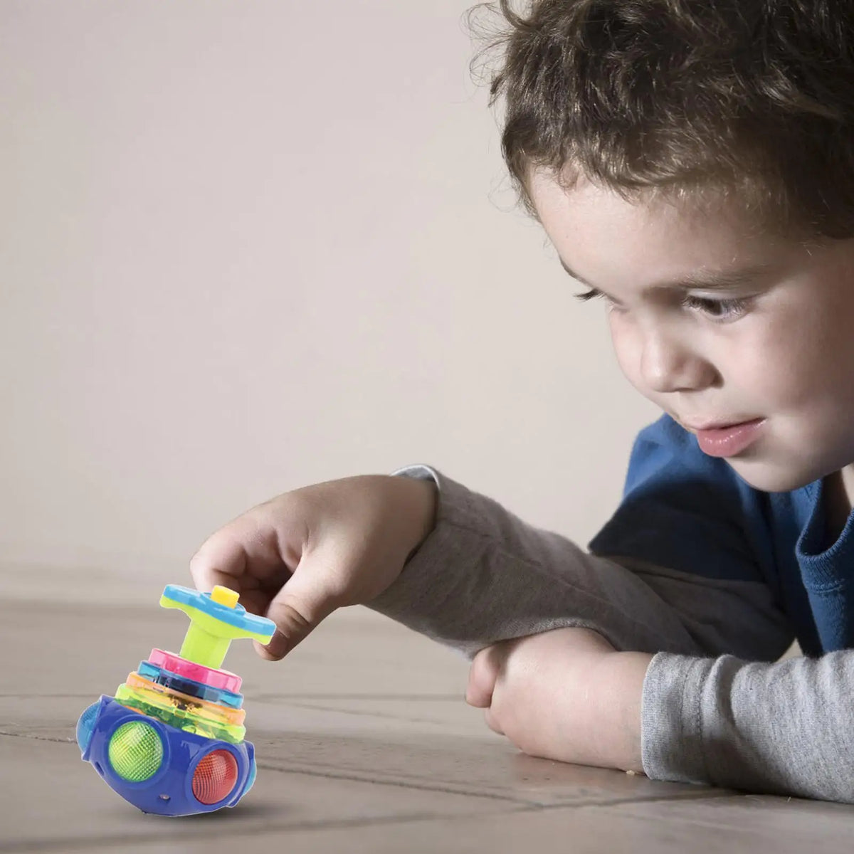 LED Flashing Spinning Top Toy with Music for Kids & Toddlers