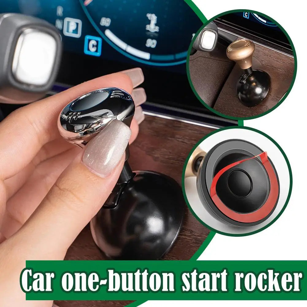 Metal Car Push Start Button Cover & Shift Lever Trim | 4 Colors