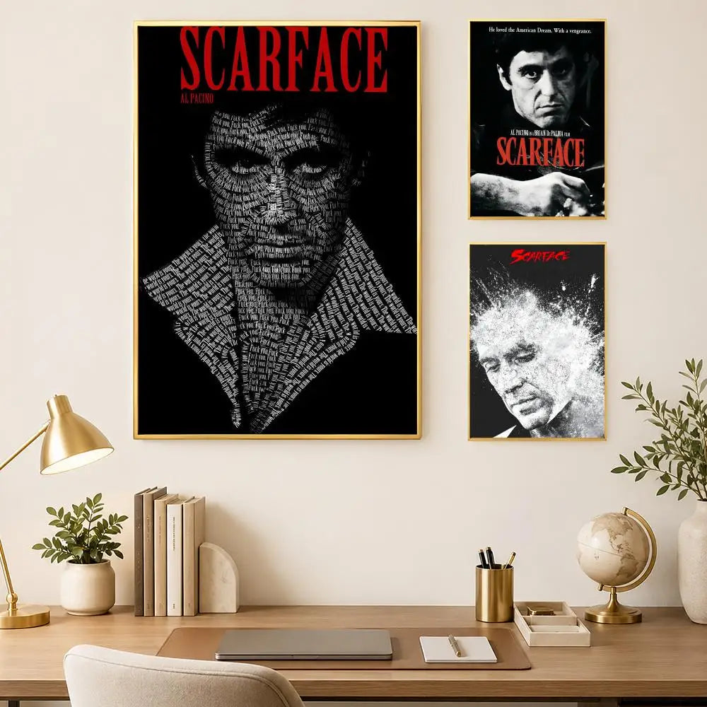 Scarface Movie Poster Self-Stick HD PVC Waterproof Wall Art