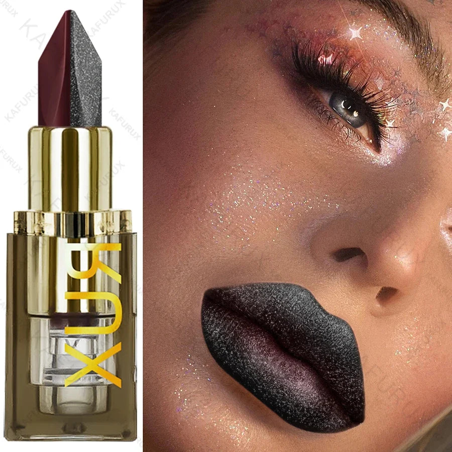KAFURUX Two-Tone Glitter Matte Lipstick – 11 Shades