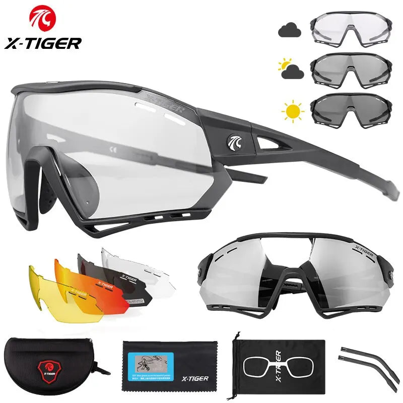 X-TIGER Photochromic Cycling Sunglasses Polarized UV400