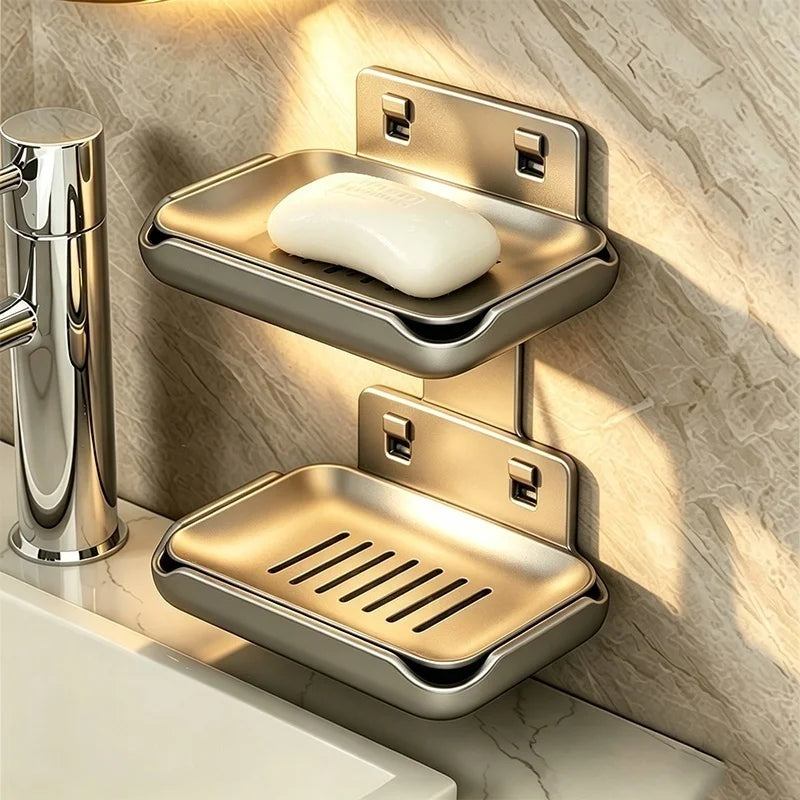 Bathroom Corner Shelf Self-Adhesive No-Drill Aluminum Rack
