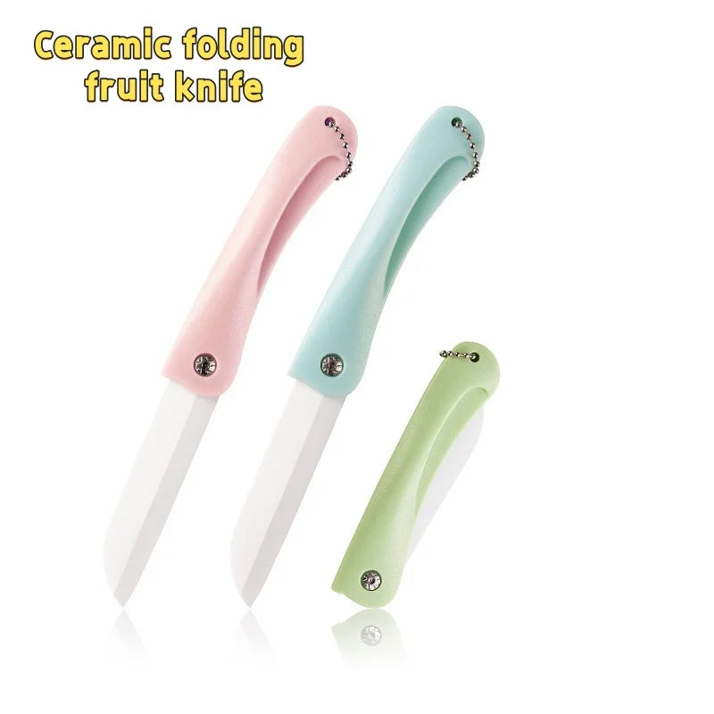 Ceramic Fruit Knife – Folding Paring Knife with Sleeve