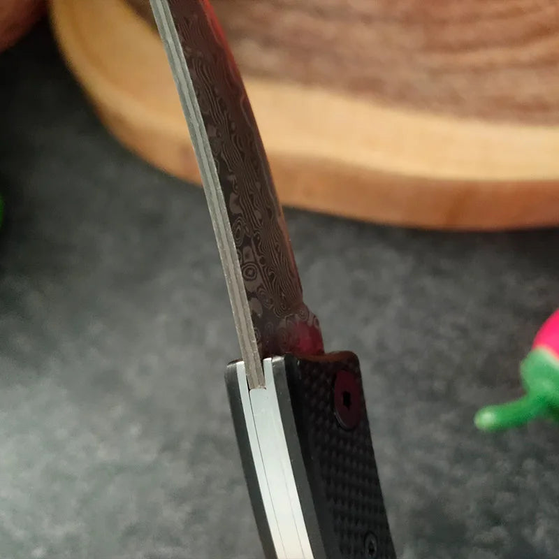 Damascus Steel Folding Pocket Knife – Sharp Multi-Purpose Blade
