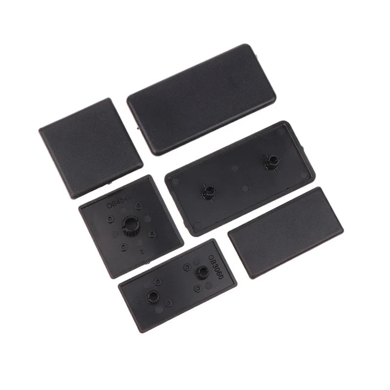10Pcs Black Plastic End Caps for EU Aluminum Profile 2020–4545