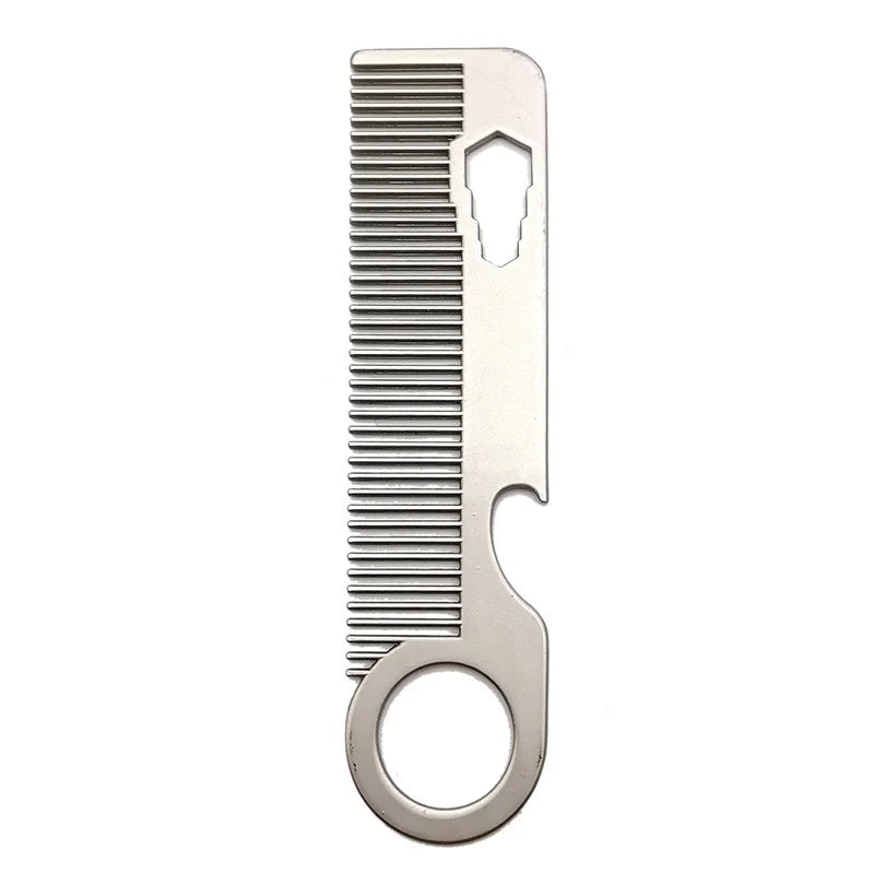 Stainless Steel Mini Beard Comb – Portable Pocket Styling Comb