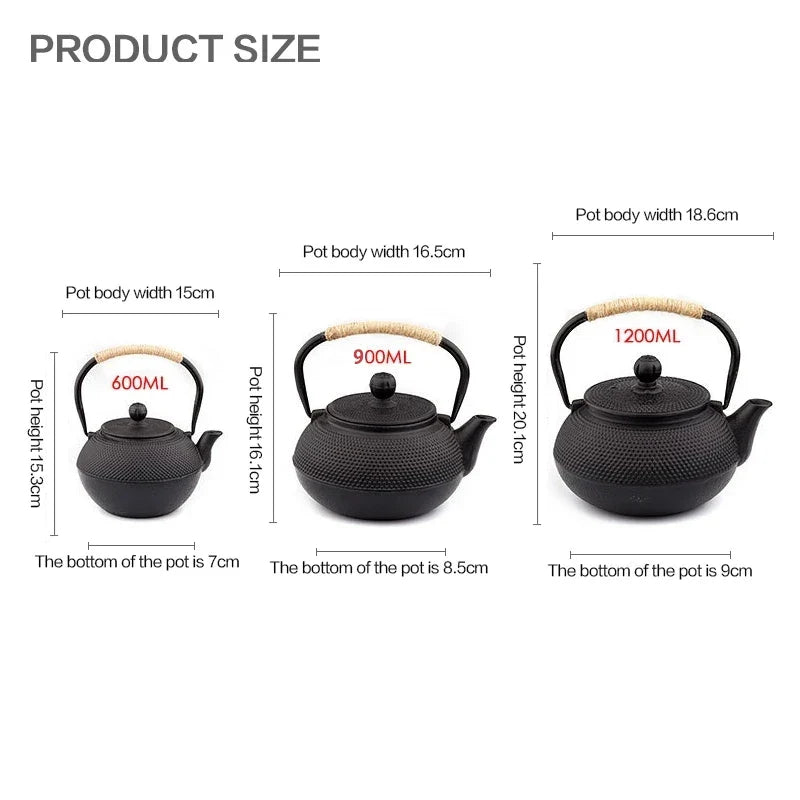 KEMORELA Japanese Cast Iron Teapot with Stainless Infuser