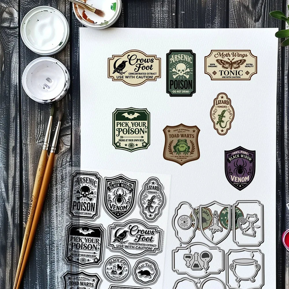 PVC Clear Stamps & Carbon Steel Cutting Dies – Scrapbooking Set