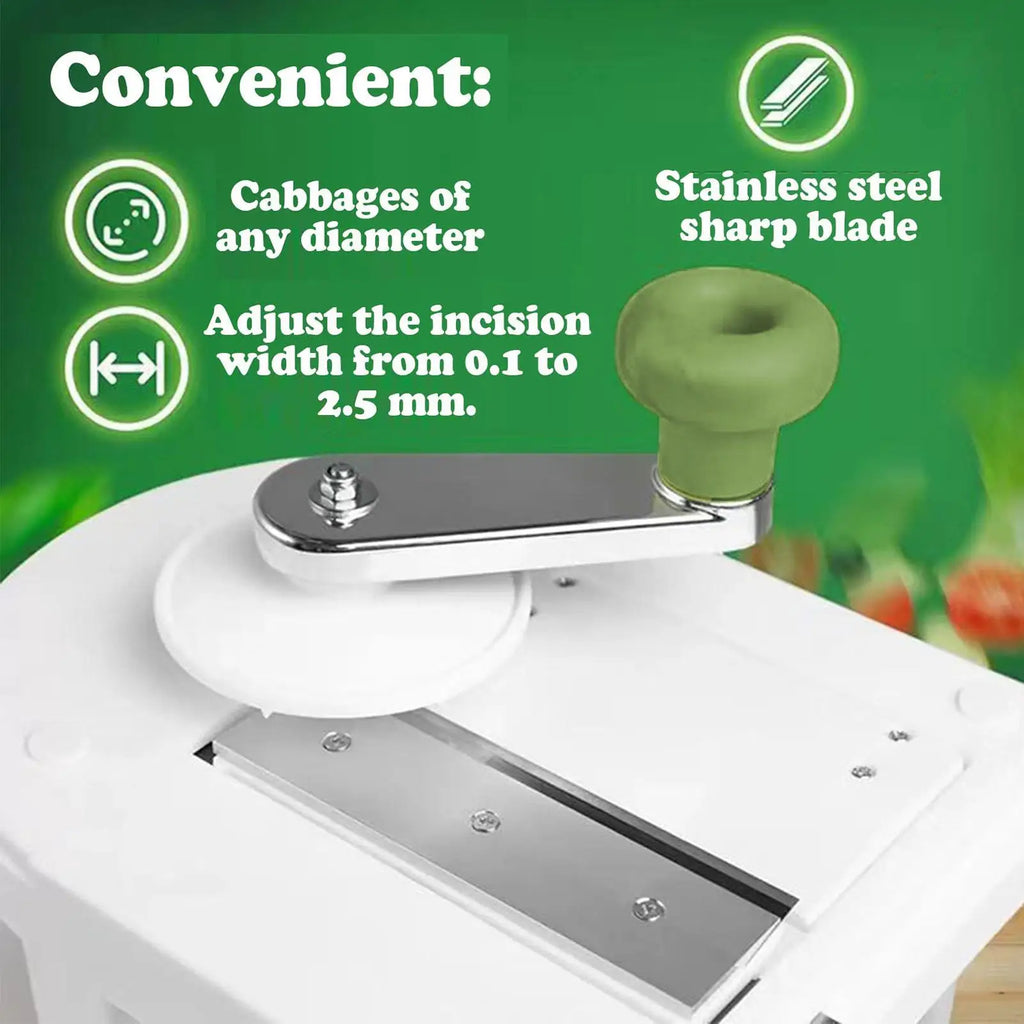 Manual Cabbage Shredder & Slicer for Sauerkraut & Coleslaw