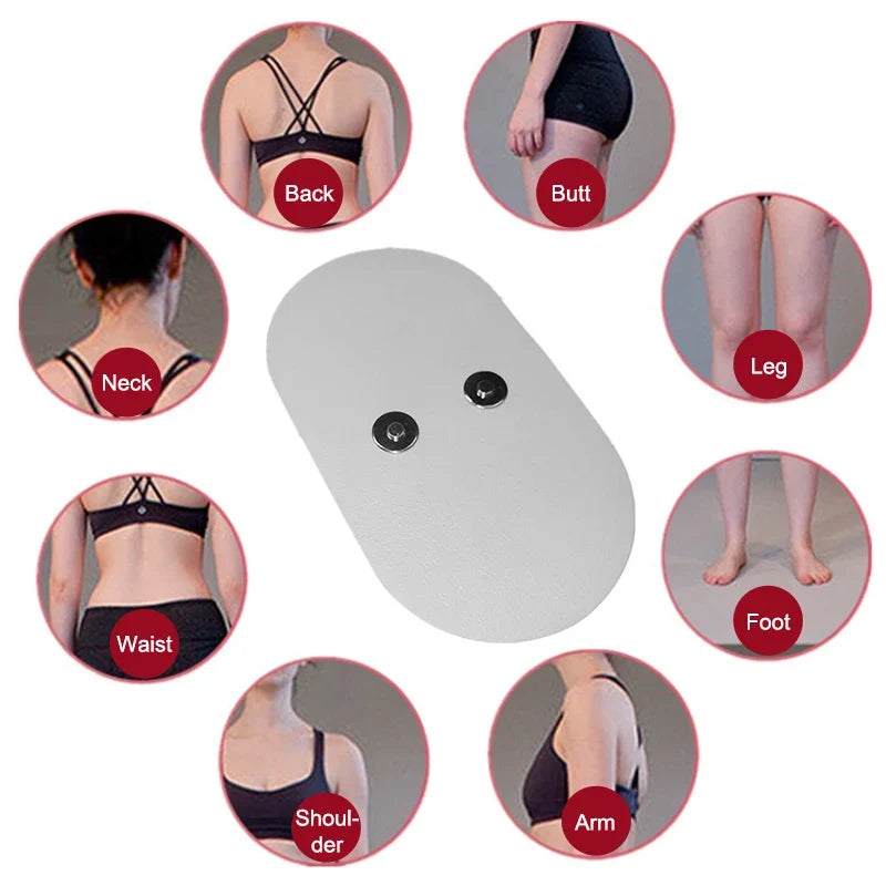 Reusable Gel Electrode Massage Pads – TENS Sticky Patches 2/4 Pc