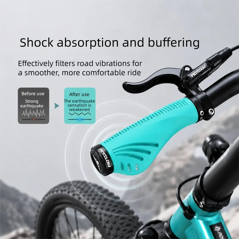MTB Ergonomic Handlebar Grips – Dual Lock Aluminum Non-Slip