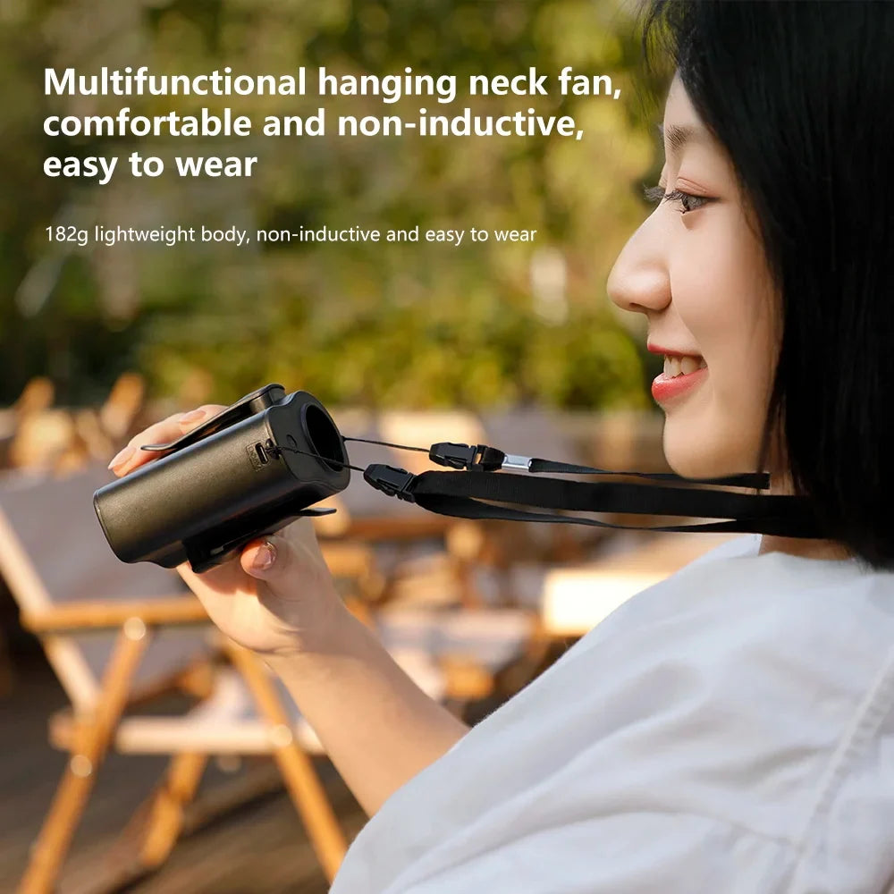 URGGU Portable Waist Clip Fan USB Rechargeable 100-Speed