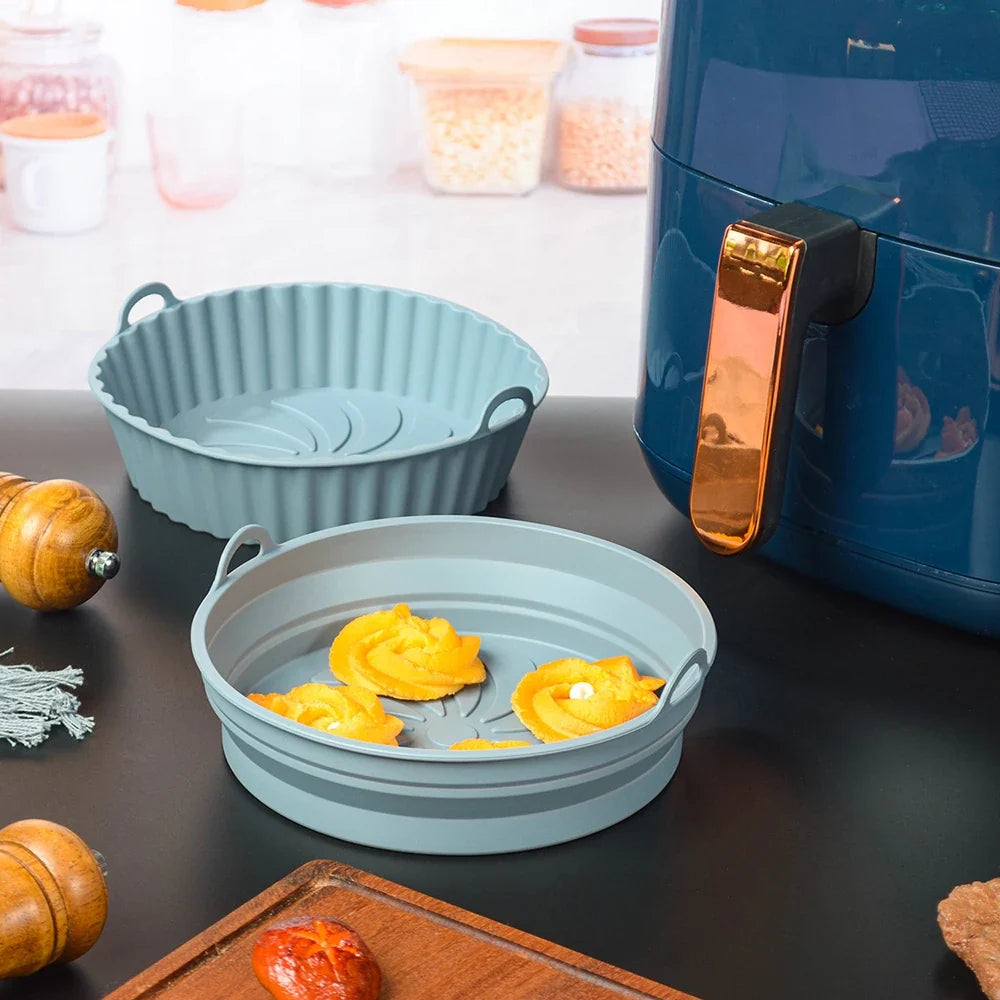 Silicone Air Fryer Basket Liner – Reusable BPA-Free Pan Insert