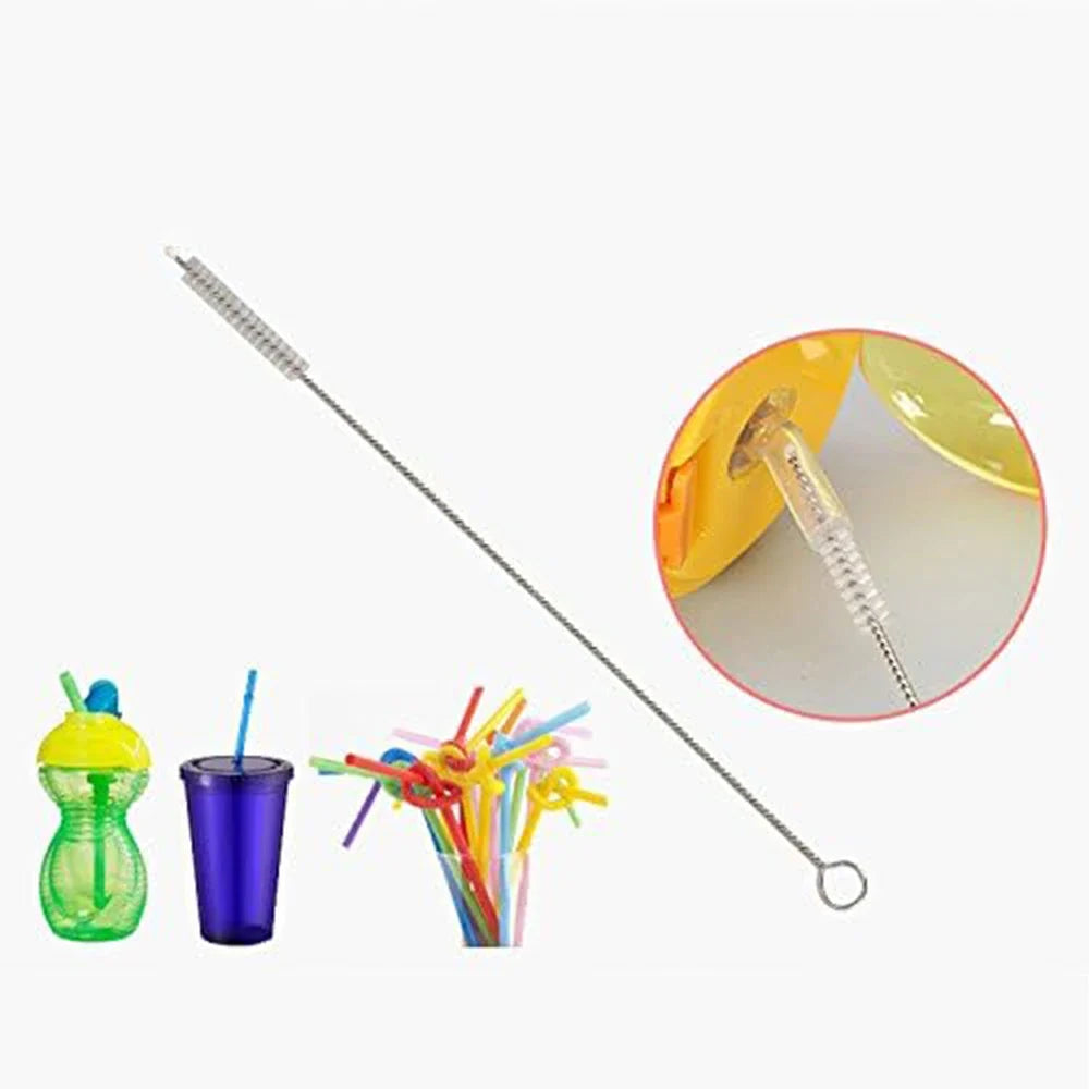 5-Piece Straw Cleaner Brush Kit – 3 Sizes, Extra Long Nylon