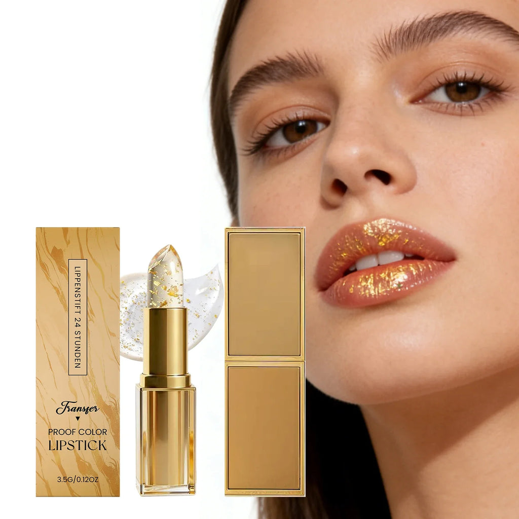 Gold Foil Color Changing Lipstick – Moisturizing Long Wear