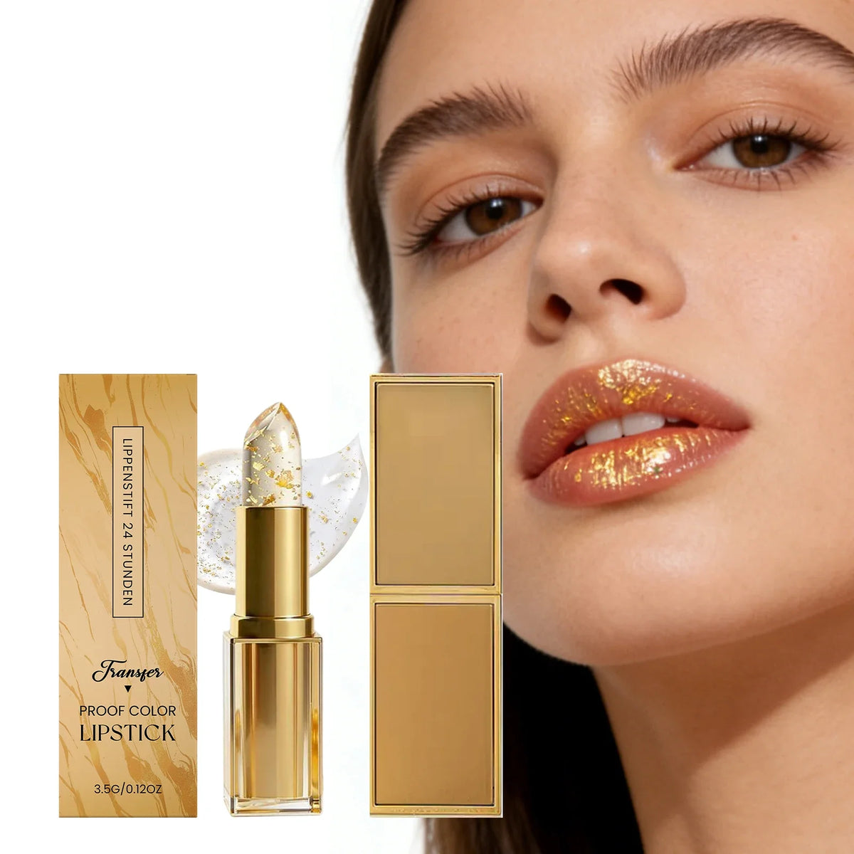 Gold Foil Color Changing Lipstick – Moisturizing Long Wear