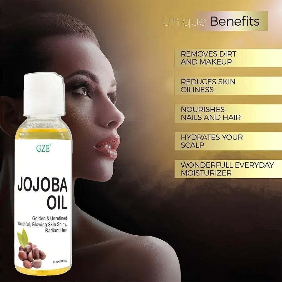 GZE Organic Jojoba Oil – Pure Cold Pressed Carrier Oil 118ml