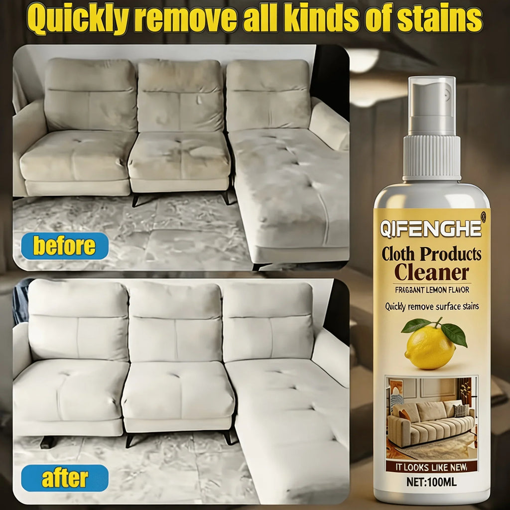 Waterless Fabric Cleaner Spray – No Rinse Fast Stain Removal