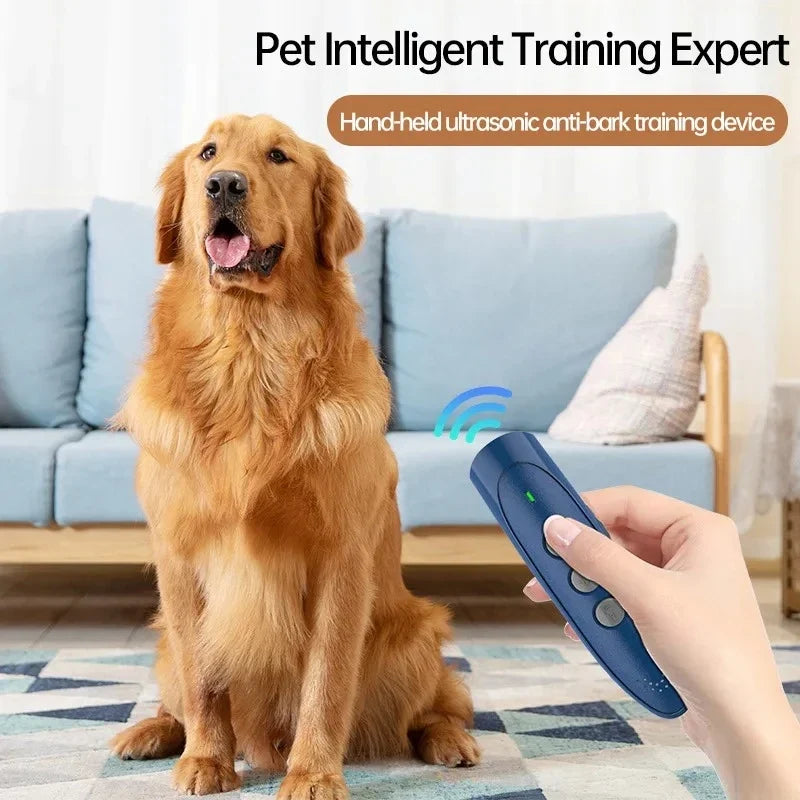 Ultrasonic Handheld Dog Bark Training Deterrent Device with LED
