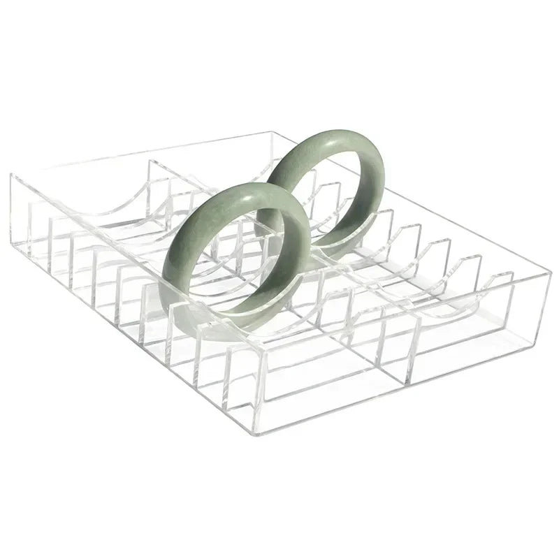 40-Grid Clear Acrylic Makeup & Jewelry Organizer Tray