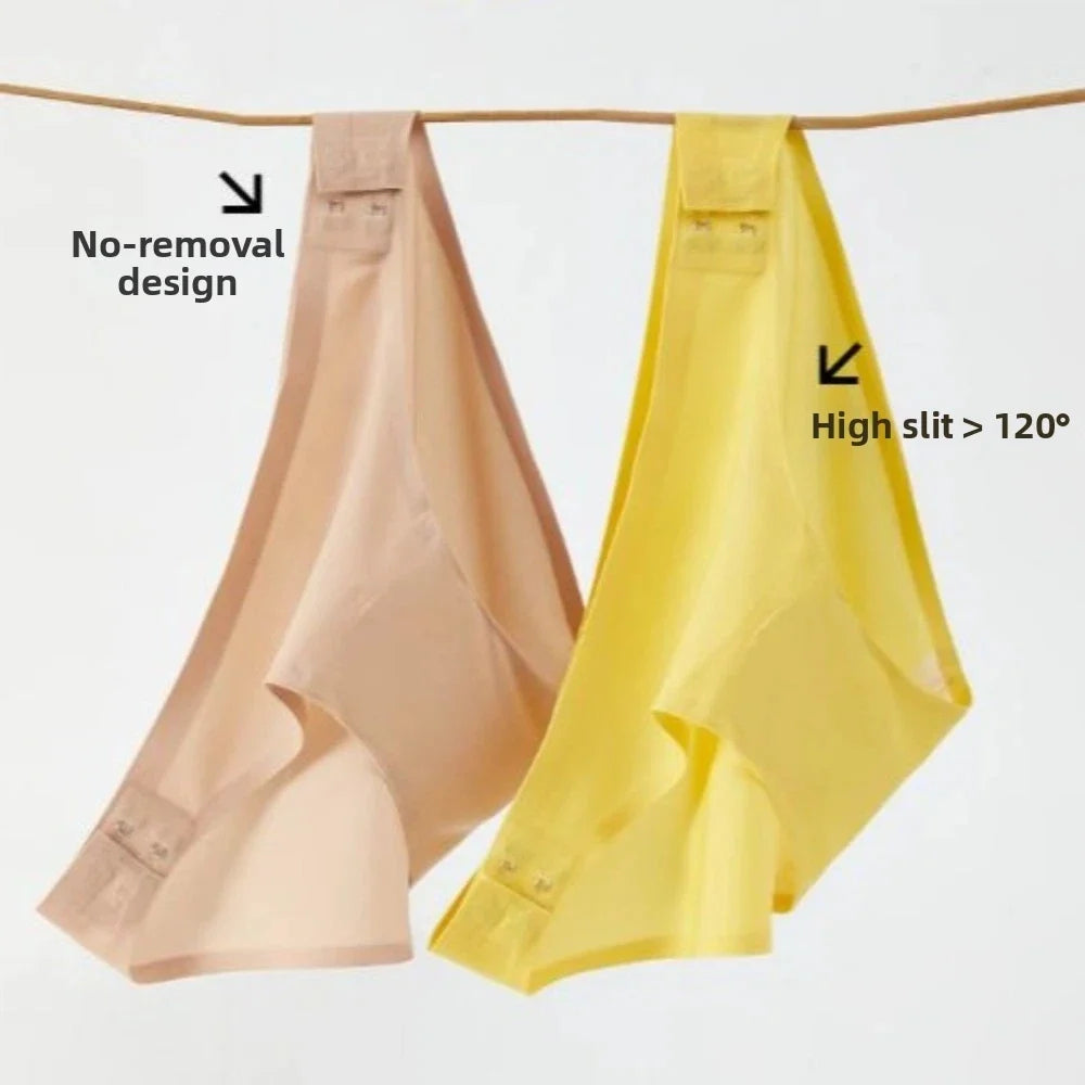 Women's Seamless Low-Rise Briefs – Side Buckle Lace Underwear